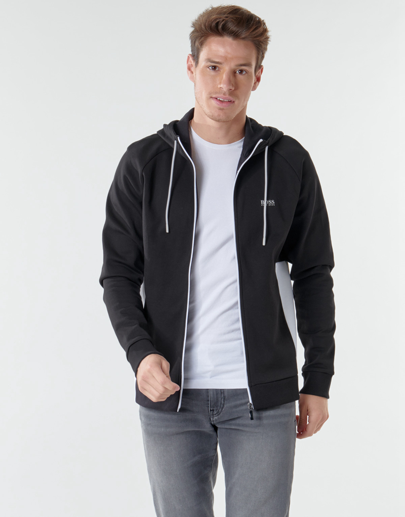 微瑕亏清 HUGO BOSS男士春秋外套新品运动休闲拼接款拉链开衫卫衣