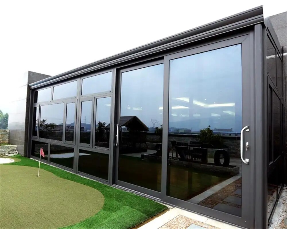 彩钢板厂家德高瓦包邮可定制露台阳光房断桥铝门窗钢化玻璃