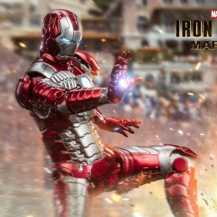 中动mk5钢铁侠手办漫威正版马克发光格纳可动手办