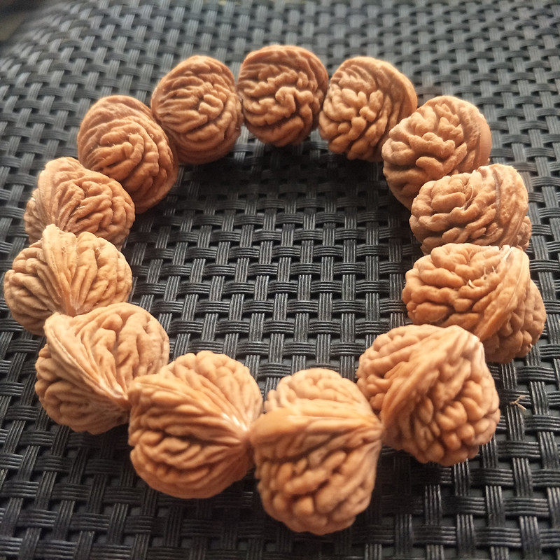 文玩龙纹桃核刺龙手串辟邪深纹秦岭野生精品男佛珠