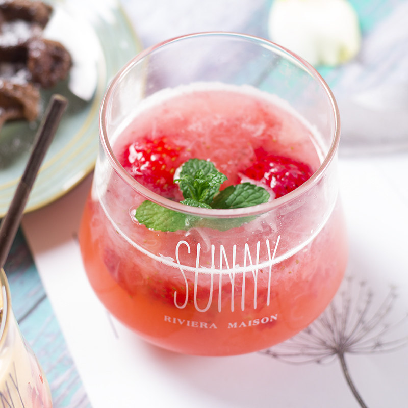 奶昔牛奶玻璃英文饮料冷饮果汁早餐甜品酒杯玻璃杯