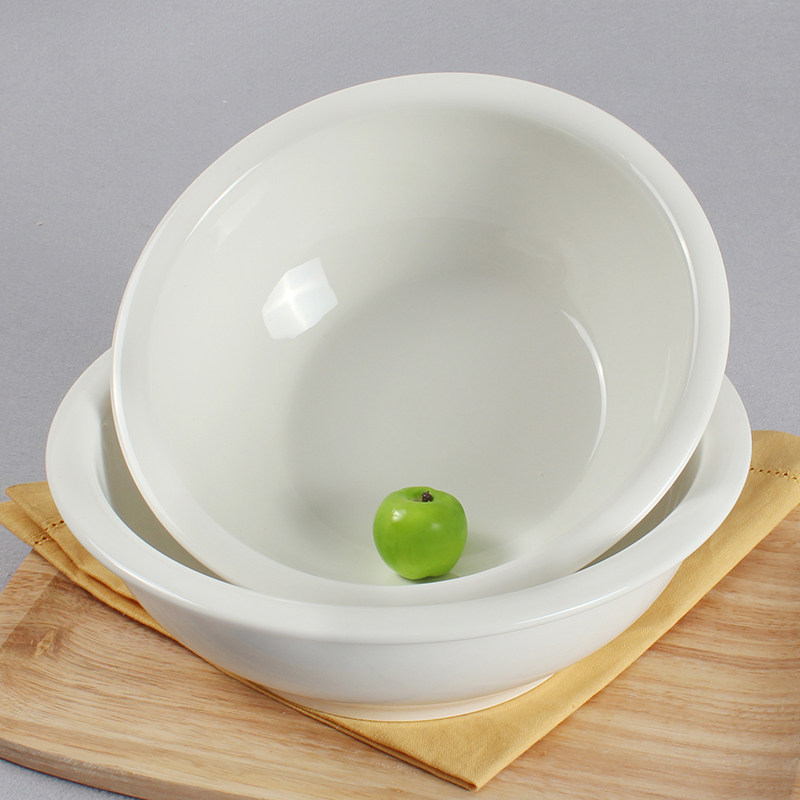 大汤碗白色陶瓷饭盆瓷盆家用面盆酸菜鱼盆子大号碗