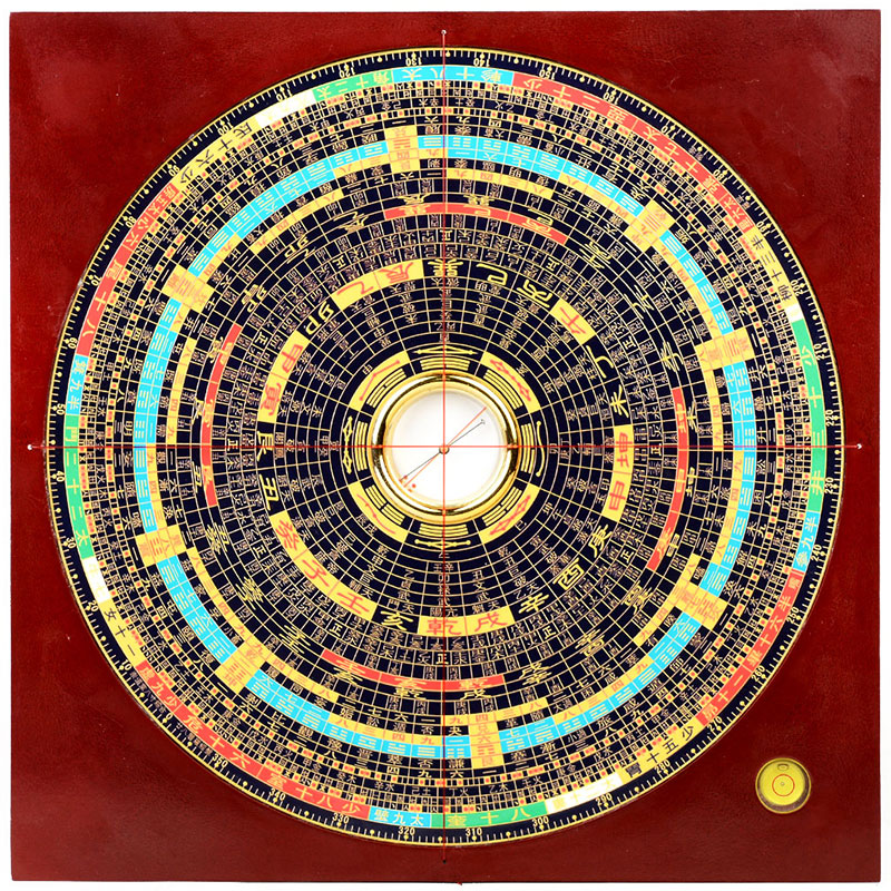 卓弘罗盘风水盘专业高精度三元三合综合盘纯铜八卦指南针覆膜包邮