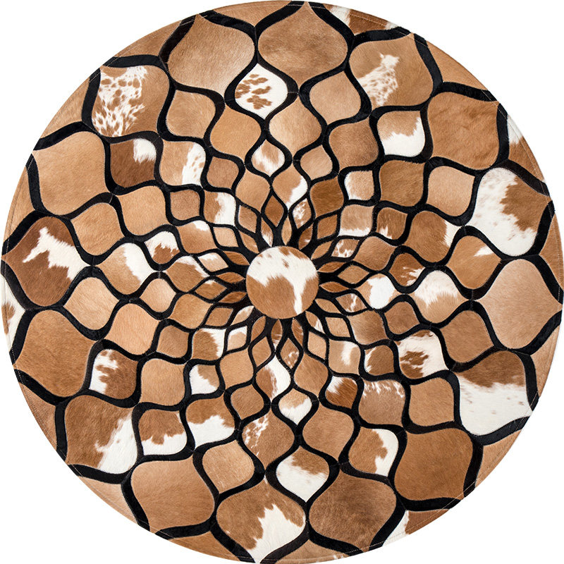 轻奢地毯意式欧式圆形衣帽间客厅卧室家用圆毯地毯