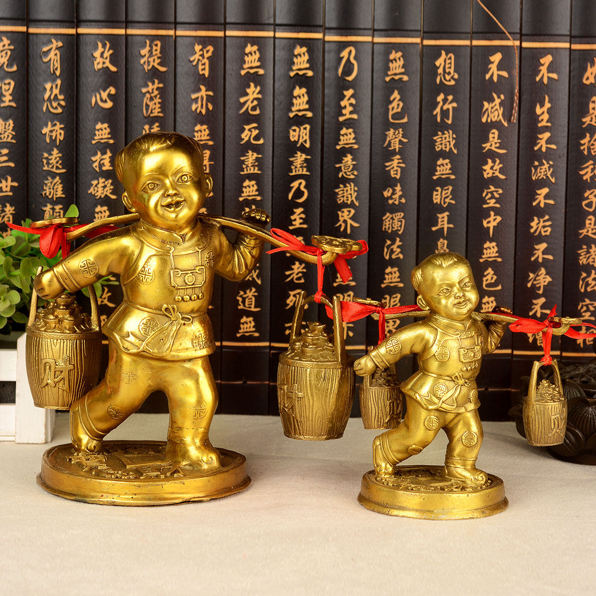 童子异客居财运摆件送财善财家居装饰工艺礼品摆设摆件