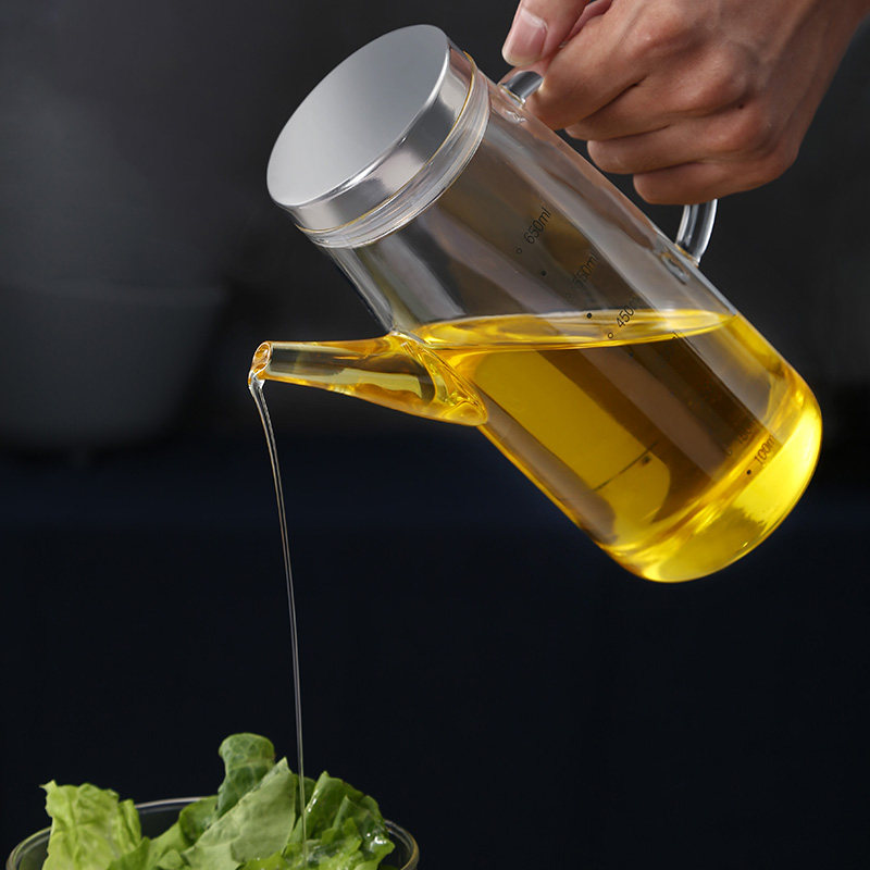 油瓶防漏玻璃油壶加厚厨房食用不漏油罐透明油壶