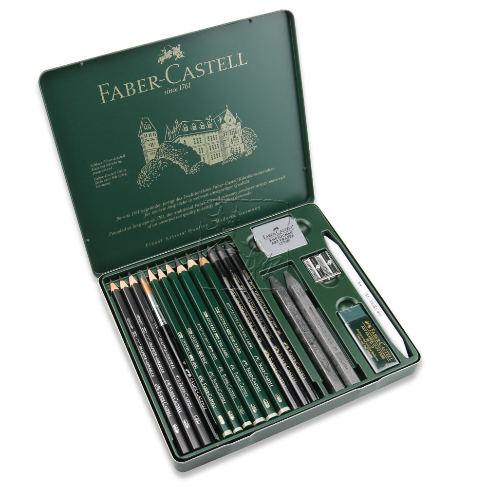 铅笔德国进口辉柏嘉19件组合素描绘画套装112973铅笔