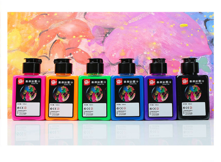 美邦聪明明象彩色墨汁书法国画颜料初学者文房四宝国画颜料