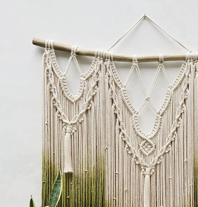 挂毯装饰波西米亚卧室床头手工染色流苏壁挂民宿挂毯