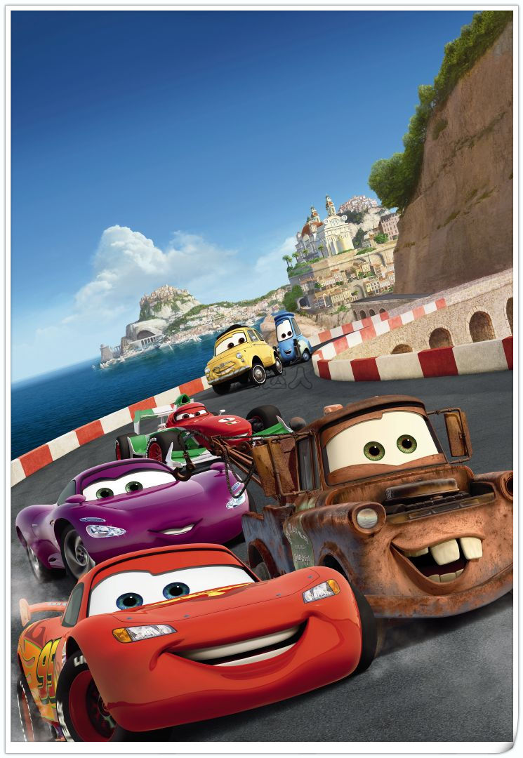 卡通德国komar进口定制壁画儿童墙纸迪斯尼汽车总动员纯纸墙纸