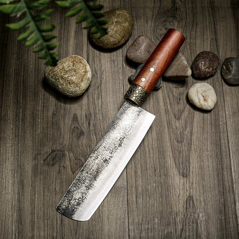 楚家刀 菜刀厨师专用切片刀手工锻打专业切菜刀锰钢厨房刀具锋利