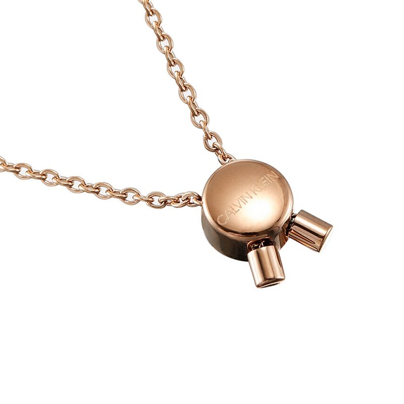 clair de lune 白色玉质贝母镶钻镀18k玫瑰金欧美风女士项链