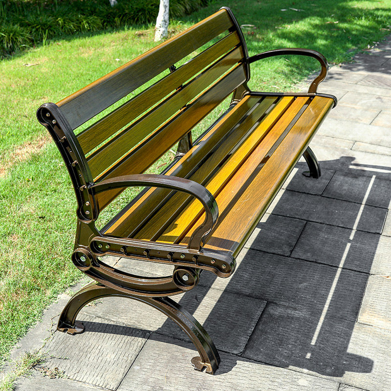 铸铝公园庭院休闲椅户外长椅园林座椅长凳凳子公园椅