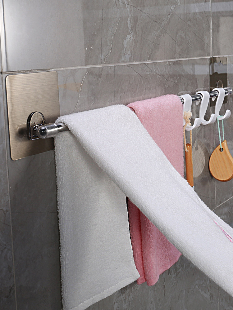 挂钩毛巾架厨房打孔壁挂门后卫生间毛巾杆挂浴巾挂钩