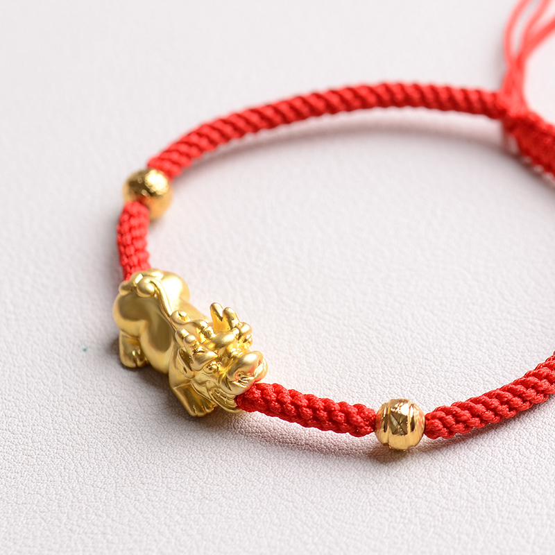 手链足银手串戌年转运吉祥礼物 2021本命年红绳招财貔貅男女款