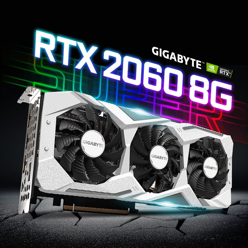 【6期免息】技嘉rtx2060 super白色显卡6g gaming oc台式机独显8g