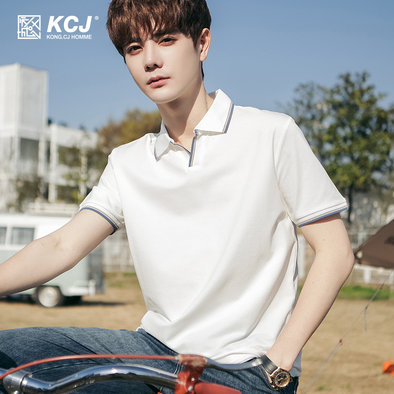 2022夏季新款潮流商务polo衫男士薄款翻领短袖t恤男装夏装上衣服