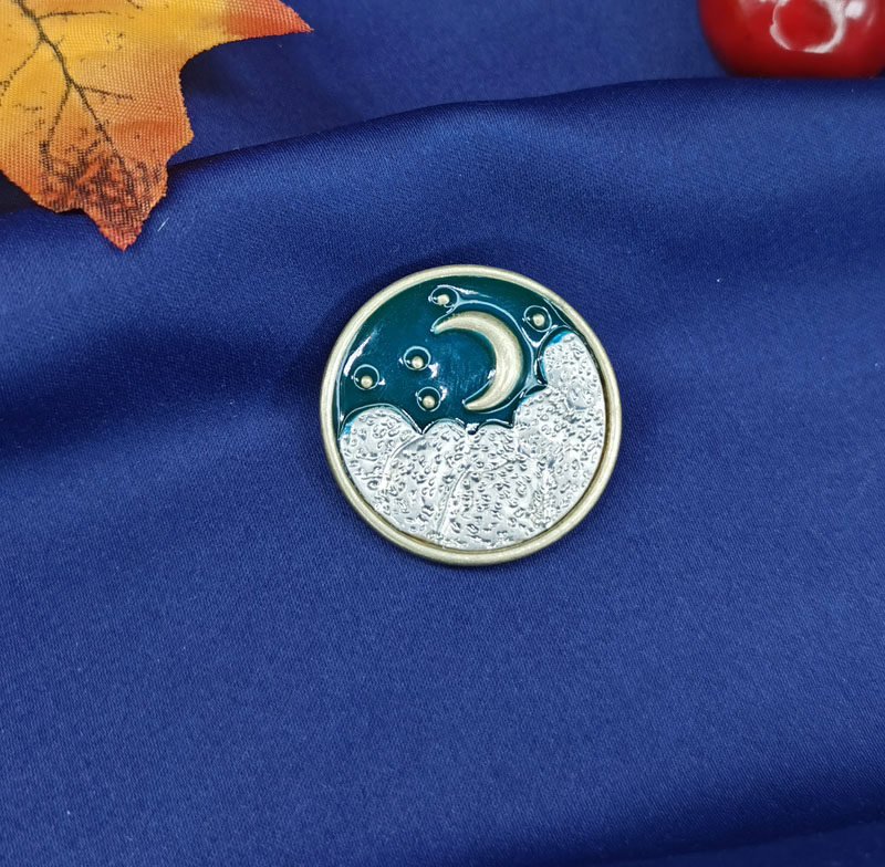 光辉饰界复古中国国风胸针日月珐琅宫廷徽章胸针