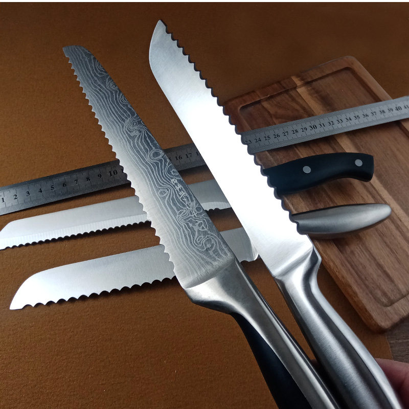 淘宝不锈钢一体面包刀吐司锯齿牙刀切蛋糕刀家用牙形