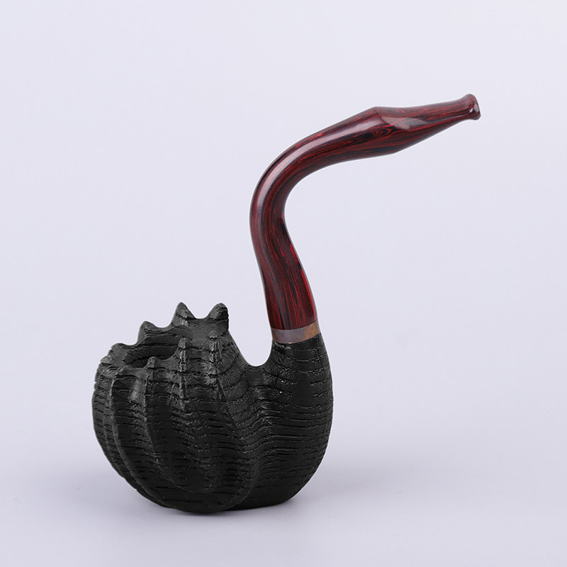 烟斗楠木木香烟具石楠木男士手工黑天鹅烟草喷砂烟斗