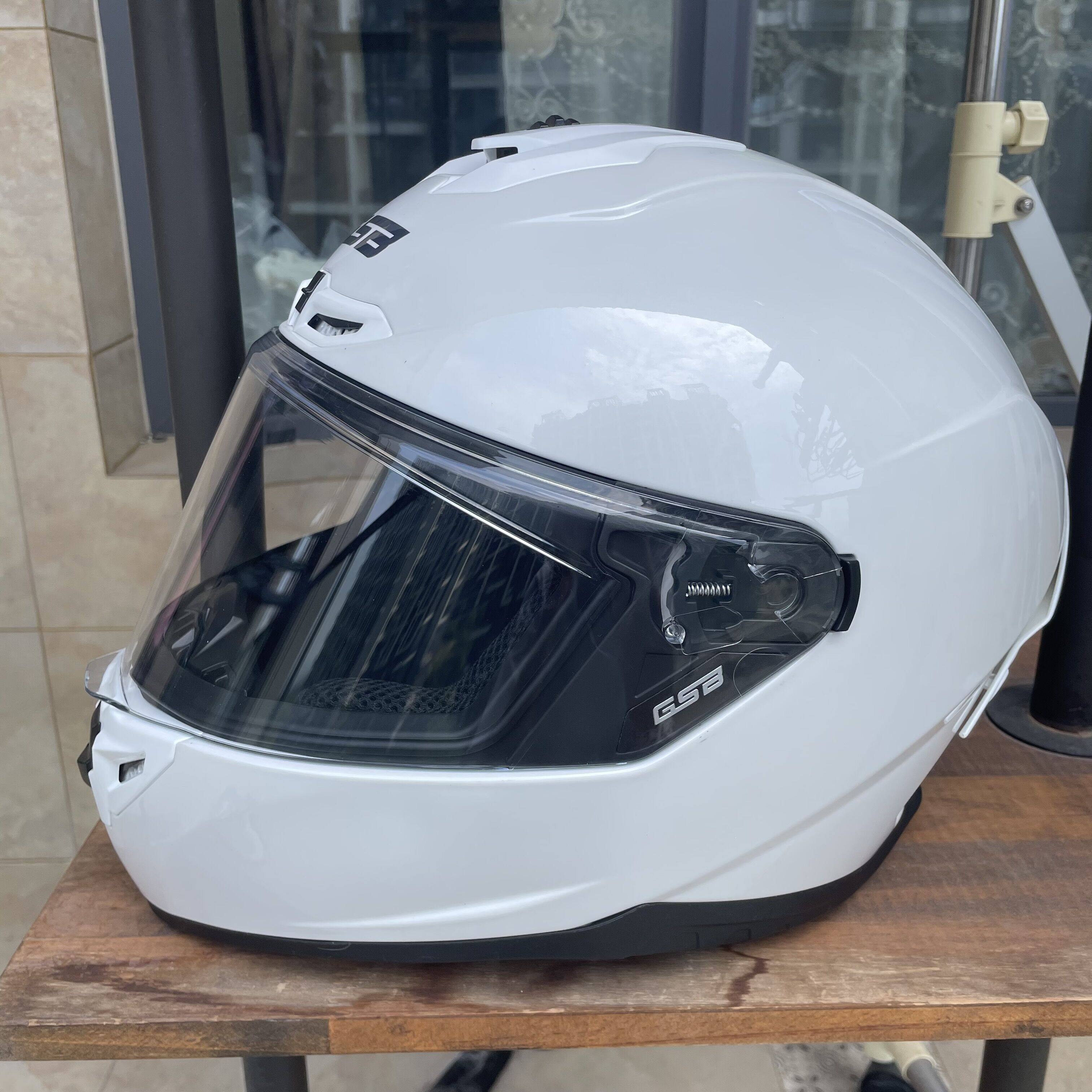 饭饭酱饭gsb摩托车头盔男女机车头盔全覆式赛车来梦学姐可爱s361