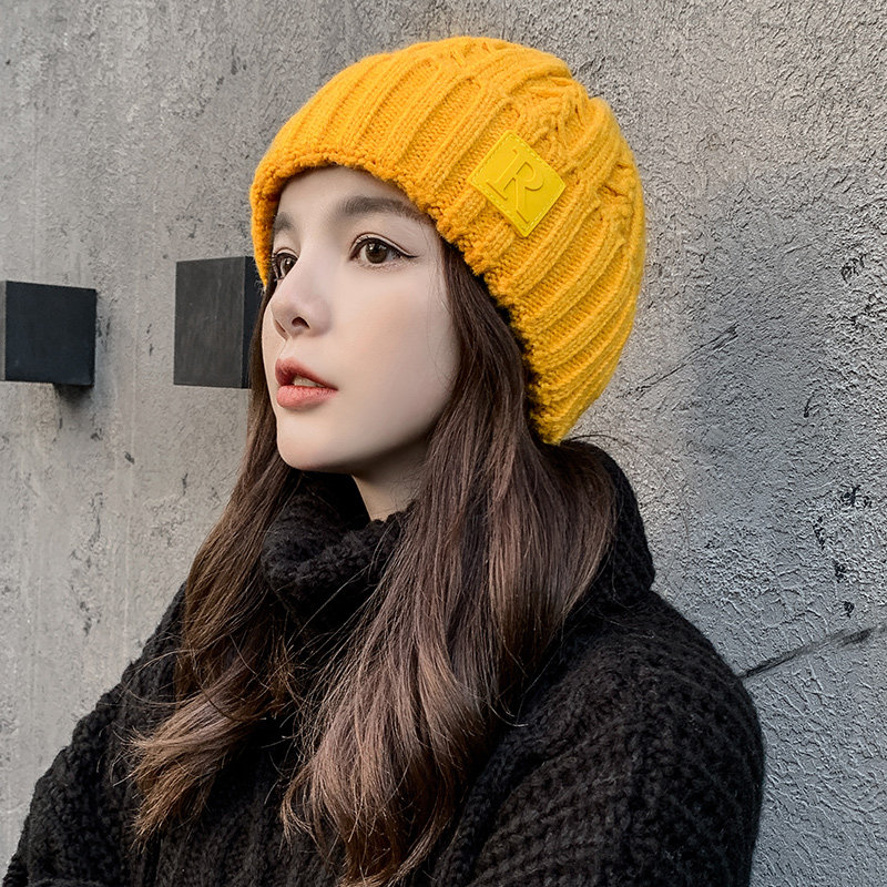 针织帽女秋冬季潮流韩版百搭时尚保暖护耳帽子帽子