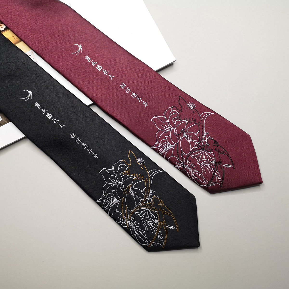 原创刺篇燕语设计正版复古风中国风领带领带