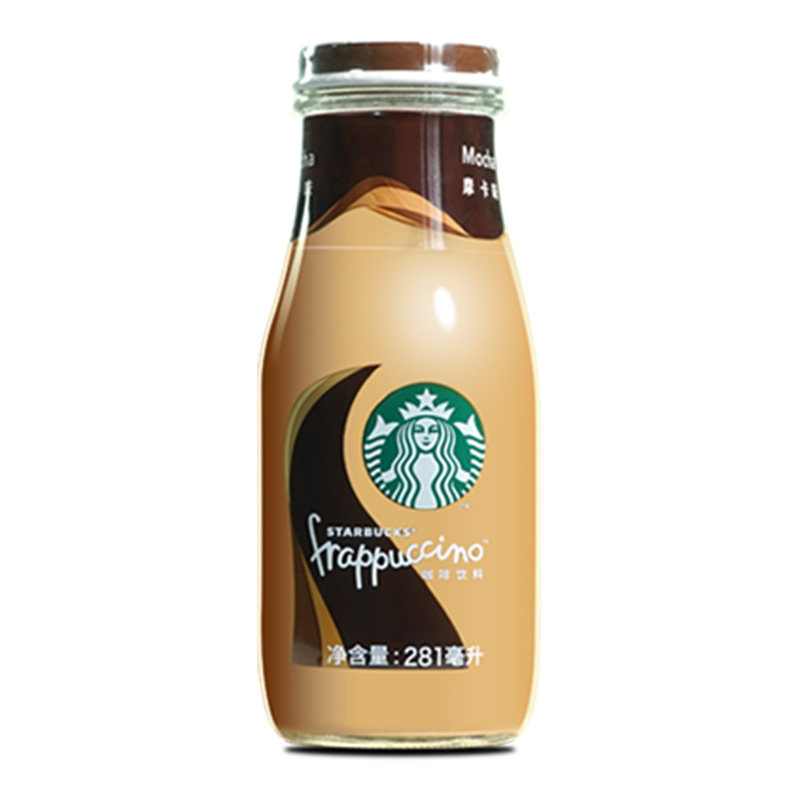 星巴克咖啡摩卡starbucks冰乐即饮咖啡饮料281ml整箱玻璃瓶即饮咖啡