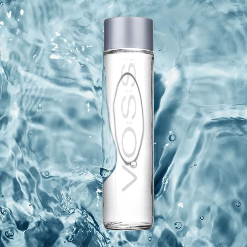 精英律师同款voss芙丝矿泉水玻璃瓶375ml整箱高端饮用水