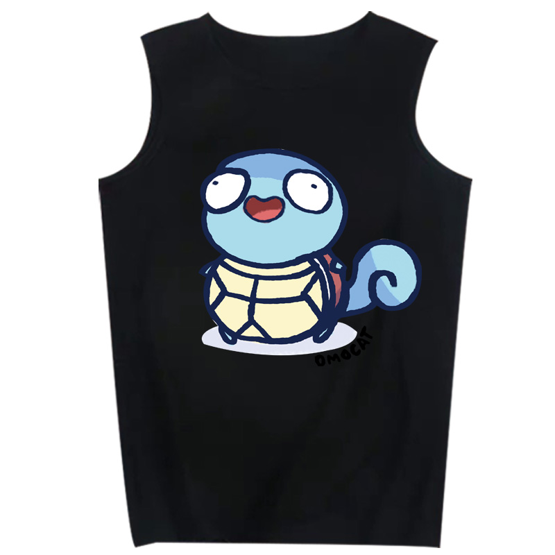 神奇宝贝三家杰尼龟妙种子小火火龙无袖宝可梦动漫背心