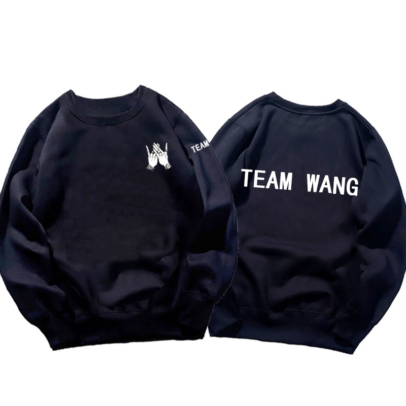 男女got7组合王嘉尔teamwang同款圆领套头情侣装卫衣