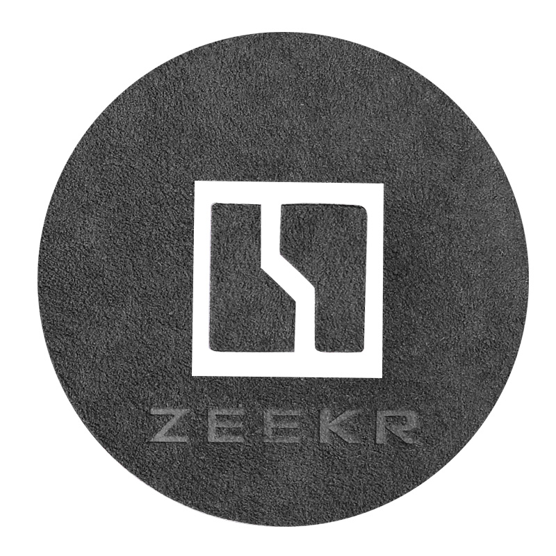 极氪方向方向盘盘标贴片alcantara毛皮内饰改装装饰汽车贴片