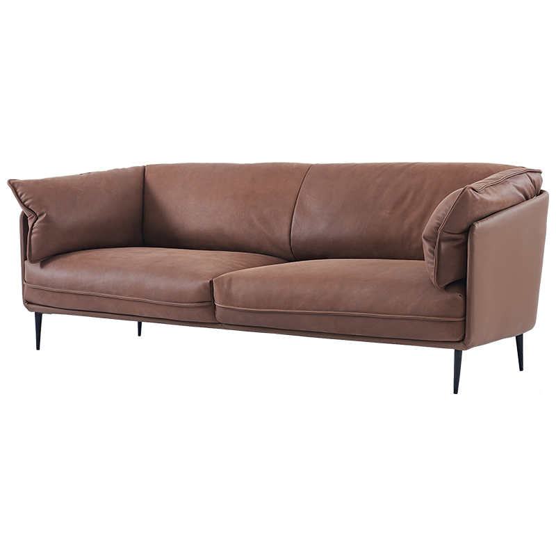 爱舒asnug北欧头层牛皮真皮组合沙发现代简约小户u型客厅整装实木