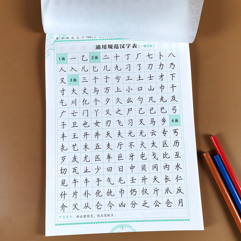 练字字帖通用年级专用小学生硬笔书法罗杨练习钢笔小学教辅