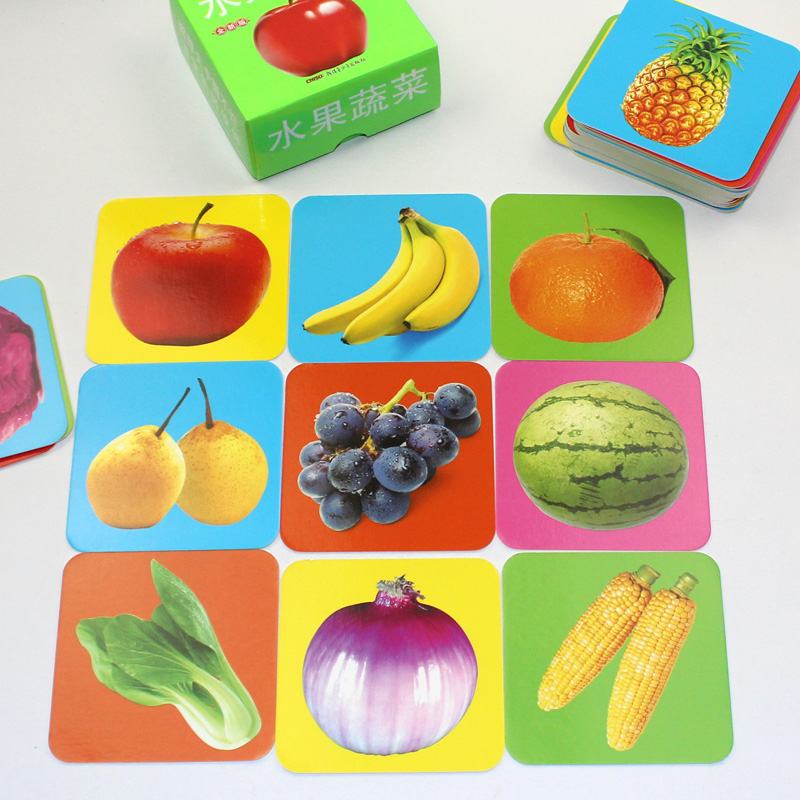 水果蔬菜图书启蒙03岁认字视觉识字绘本益智启蒙认知书