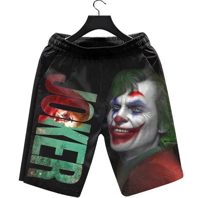 小丑夏装五分薄款裤子休闲裤休闲男士joker黑色休闲裤