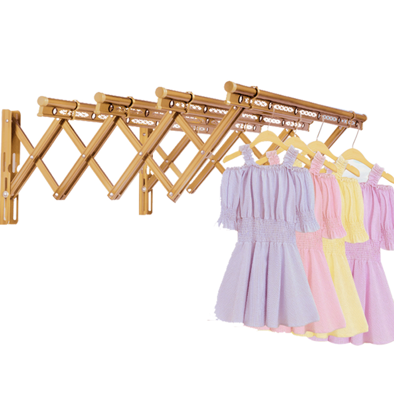 邦禾户外推拉伸缩晾衣架升降晾衣简易衣架阳台置地