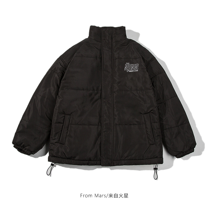 From Mars【两面穿】潮牌黑色日系加厚设计感情侣街头男女同款