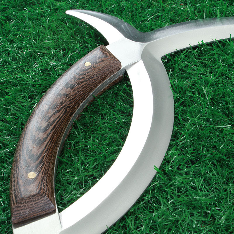 不锈钢鸳鸯钺 冷兵器短器械 双面刃