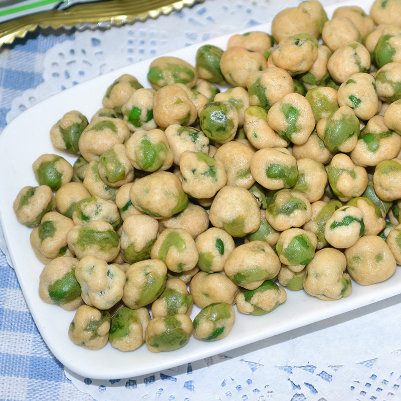 零食旺旺煎豆105gx10包装豌豆青豆挑豆挑逗袋装豆类制品