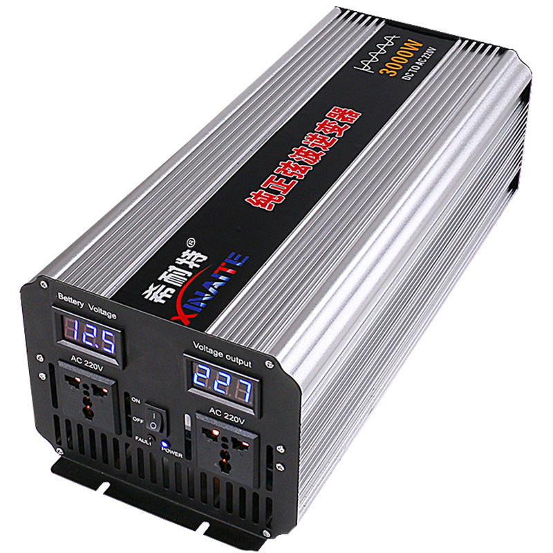 3000w2000w1000纯正正弦波逆变器12v24v48v220v车载太阳能家用逆变器