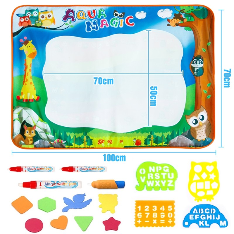 益智大号涂鸦绘画早教宝宝布宝宝清水水写儿童画布
