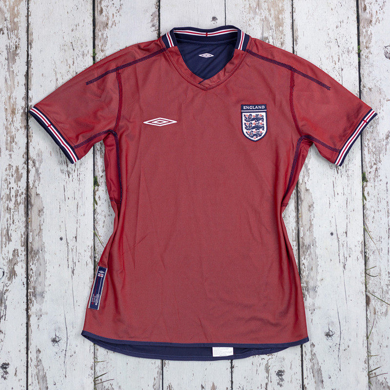 经典复古球衣2002世界杯英格兰主客场短袖足球7号足球服