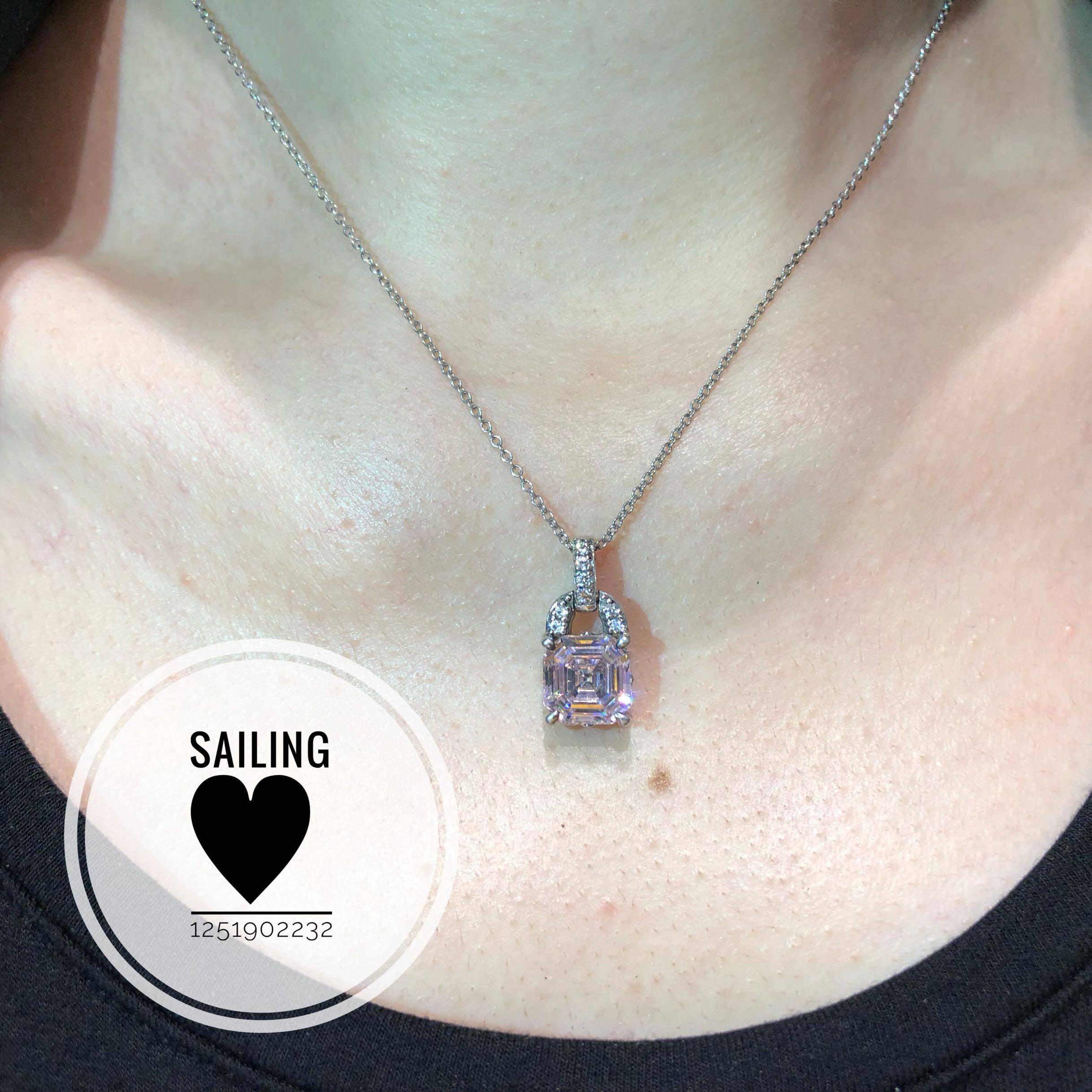 现货香港专柜caratlondon3克拉阿斯切粉人造钻石项链