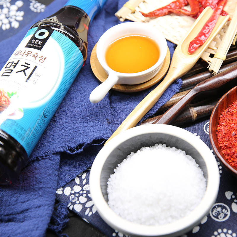 韩国进口清净园鱼露500g蓝标银鱼韩式泡菜白菜鱼露