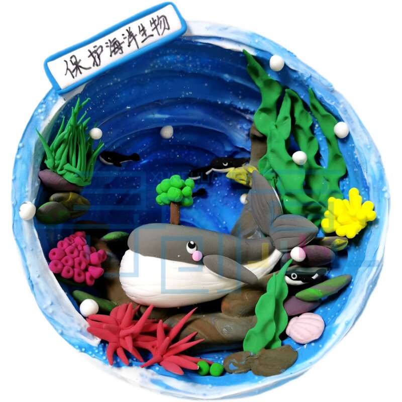 m187材料成品包成品白胚板海洋生物保护diy粘土超轻手工制作工具