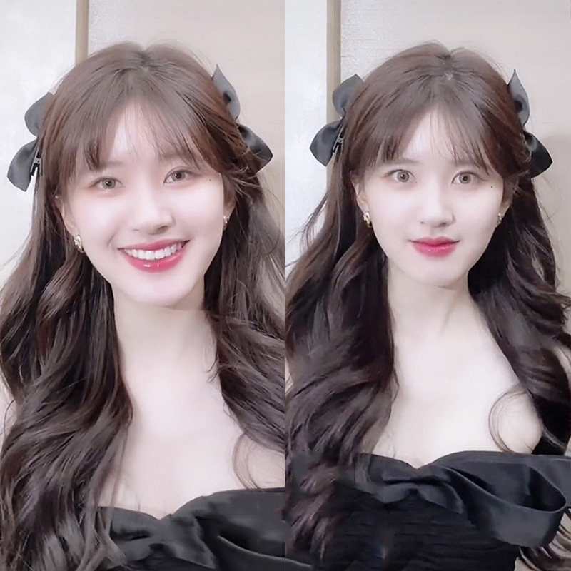 赵露思片式发饰网红夹子头饰发卡黑色蝴蝶结发夹发饰