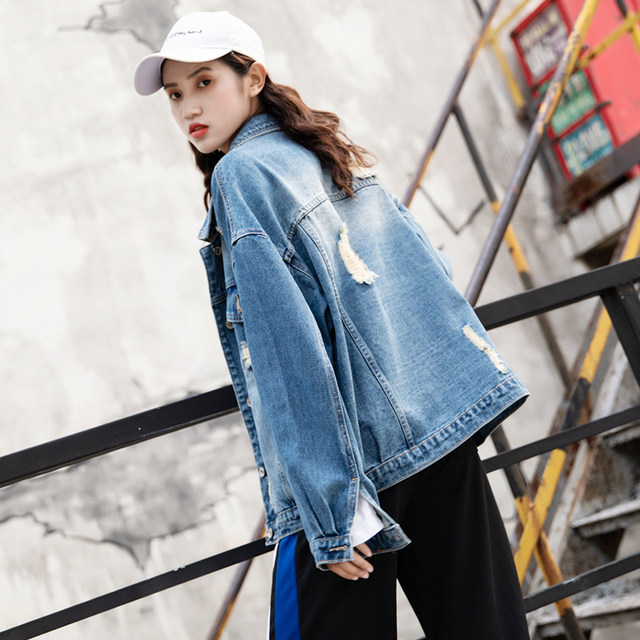 Denim jacket female spring and autumn students Korean version of bf loose 2020 spring new net celebrity all-match blouse fashion ins Denim jacket female spring and autumn students Korean version of bf loose 2020 spring new net celebrity all-match blouse fashion ins