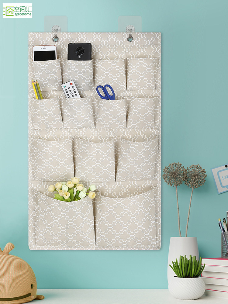 棉麻布收纳袋挂袋墙挂式收纳袋
