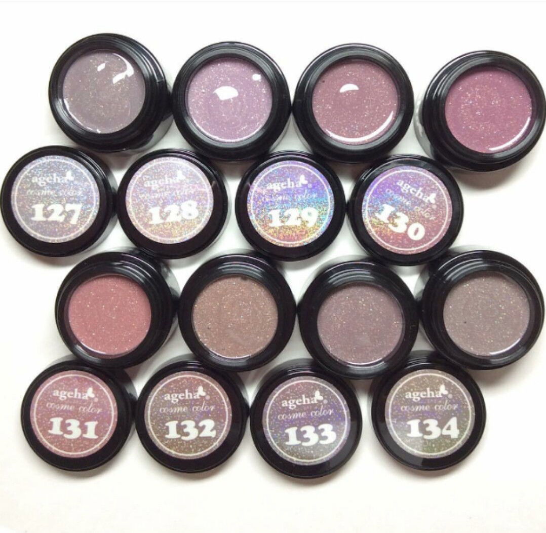 日本正品ageha新色胶127-142 肌美色mix罐装可卸光疗胶超美甲油胶